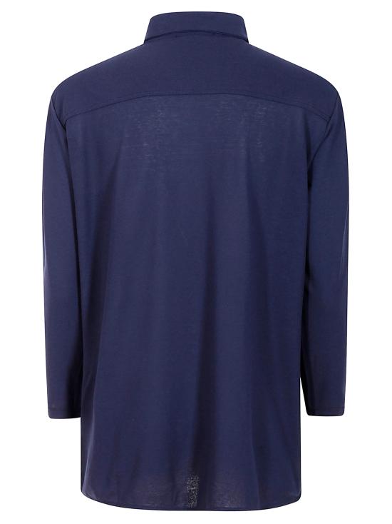 25SS 자노네 긴팔 티셔츠 853203 ZG480 Z2075 INDIGO BLUE - ZANONE