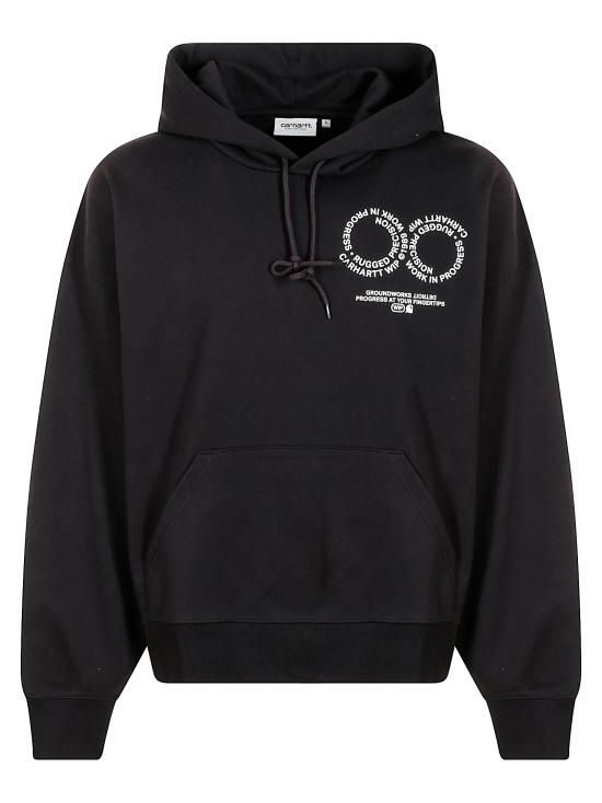 25SS 칼하트 WIP 후드 티셔츠 I034690 0D2XX BLACK WHITE