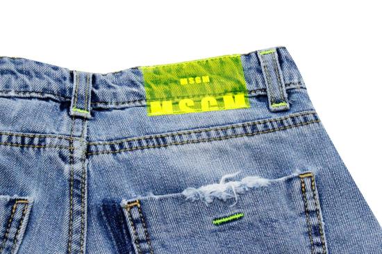 25SS [키즈] 엠에스지엠 쇼츠/버뮤다 MS027601 126 Denim - MSGM