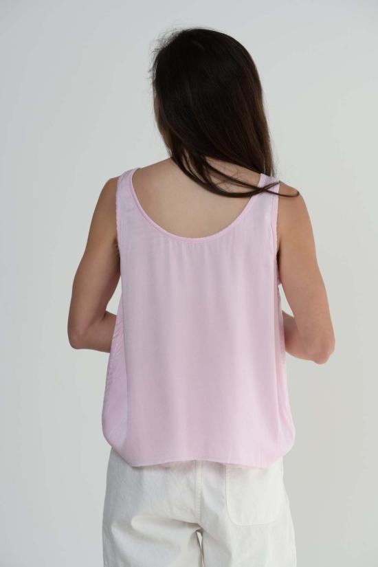  프라이빗 0204 민소매 티셔츠 실크 탱크 핑크 - PRIVATE 0204