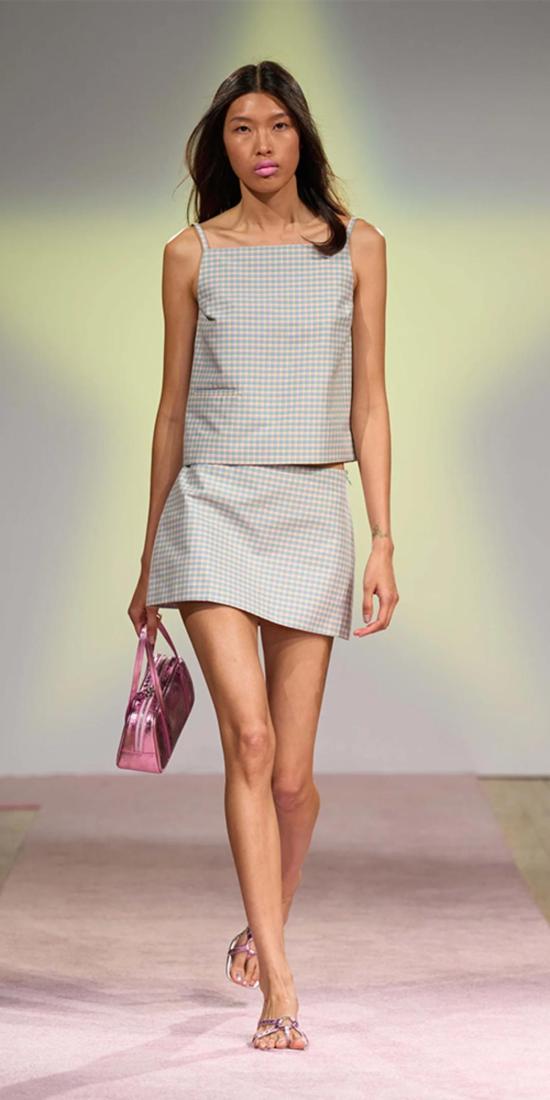  샌디리앙 숏 스커트 샌디 리앙 주스 스커트 아쿠아 멀티 - SANDY LIANG