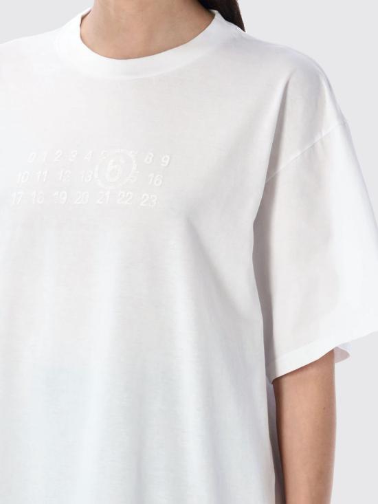 25FW MM6 메종마르지엘라 반팔 티셔츠 S62GD0202M20115 100 White - MM6 MAISON MARGIELA