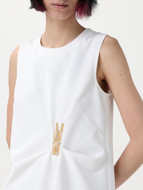 25FW 모스키노 숏 원피스 04043722 1002 White - MOSCHINO