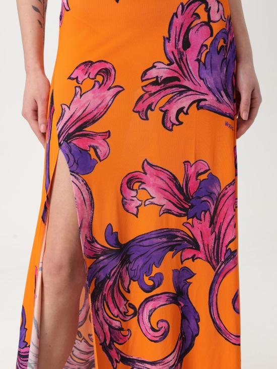 25SS 베르사체 롱 원피스 78HAO900JS471 565 Orange - VERSACE