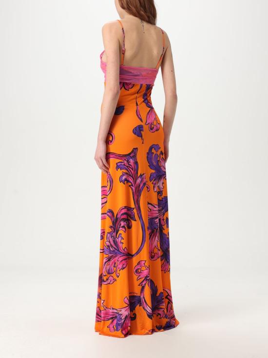 25SS 베르사체 롱 원피스 78HAO900JS471 565 Orange - VERSACE