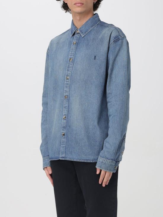 25FW 생로랑 데님 셔츠 823437Y14MJ 4248 Denim - SAINT LAURENT