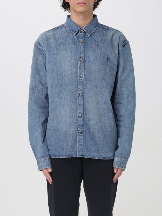 25FW 생로랑 데님 셔츠 823437Y14MJ 4248 Denim