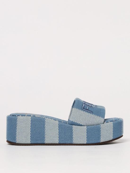 25SS 펜디 뮬/슬리퍼 8R8515ASB5 F1STD Gnawed Blue