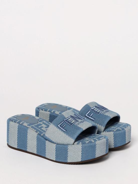 25SS 펜디 뮬/슬리퍼 8R8515ASB5 F1STD Gnawed Blue - FENDI