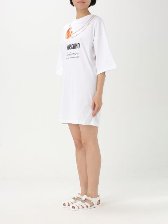 25SS 모스키노 숏 원피스 04380541 1001 White - MOSCHINO