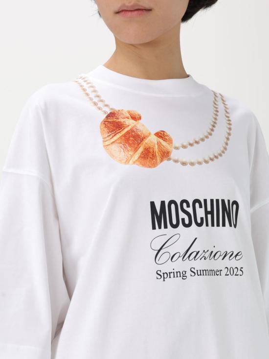 25SS 모스키노 숏 원피스 04380541 1001 White - MOSCHINO