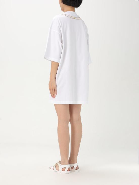 25SS 모스키노 숏 원피스 04380541 1001 White - MOSCHINO