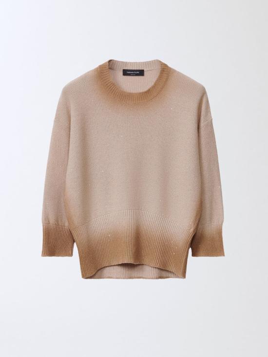 25FW 파비아나 필리피 그레이디언트 효과 스웨터 MAD275F568L382 1261 Sand - FABIANA FILIPPI