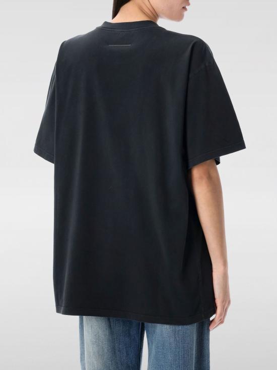 25SS MM6 메종마르지엘라 반팔 티셔츠 S62GD0202M20115 900 Black - MM6 MAISON MARGIELA