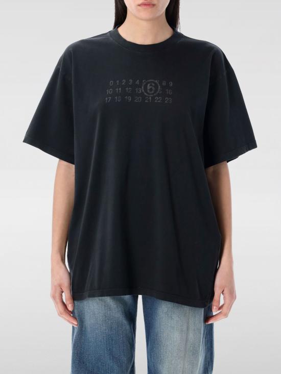 25SS MM6 메종마르지엘라 반팔 티셔츠 S62GD0202M20115 900 Black