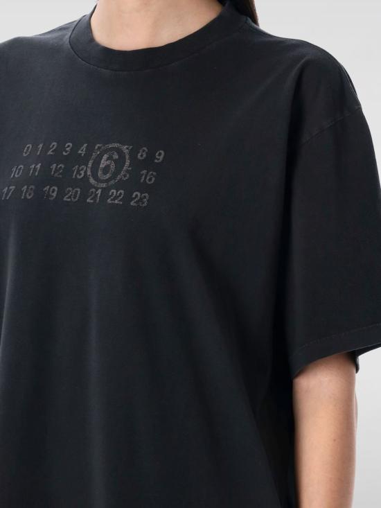 25SS MM6 메종마르지엘라 반팔 티셔츠 S62GD0202M20115 900 Black - MM6 MAISON MARGIELA