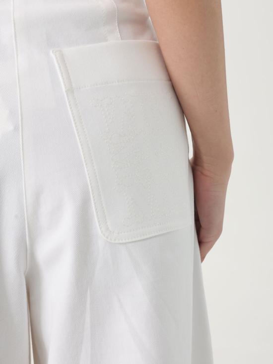 25FW 막스마라 스트레이트 팬츠 2511131042600 001 White - MAX MARA