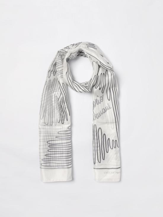 25SS 엠포리오 아르마니 머플러/스카프 EW001878 AF15686 0101 White - EMPORIO ARMANI