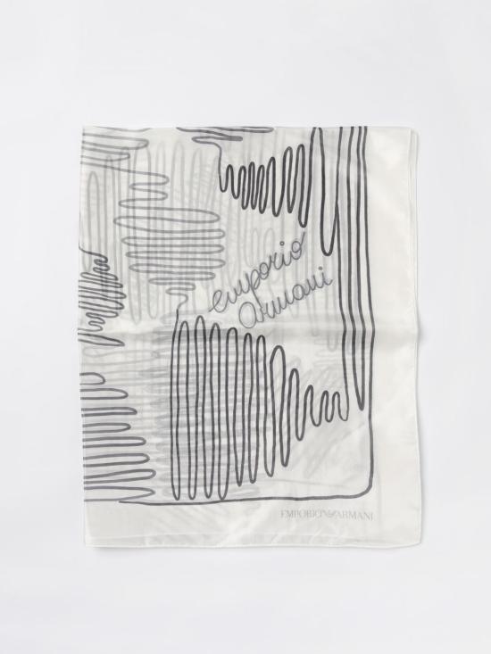 25SS 엠포리오 아르마니 머플러/스카프 EW001878 AF15686 0101 White