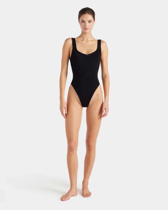  훈자 지 원피스 수영복 Hunza G Dallas 원피스 블랙 - HUNZA G