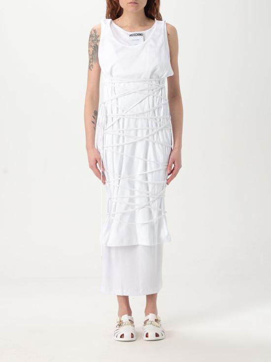 25SS 모스키노 롱 원피스 04140445 1001 White