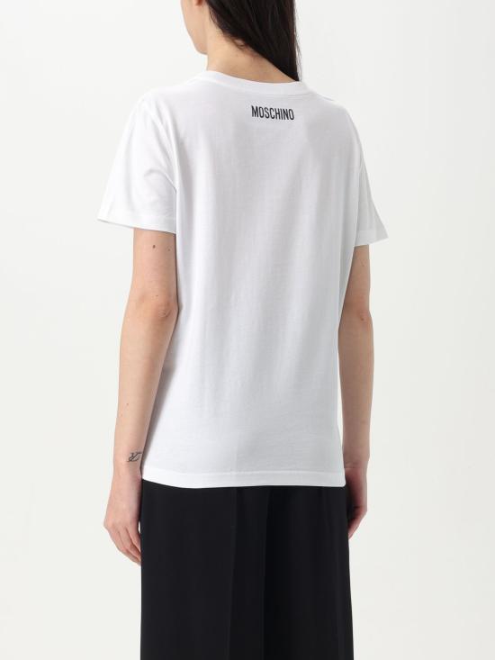 25FW 모스키노 반팔 티셔츠 07090441 1001 White - MOSCHINO