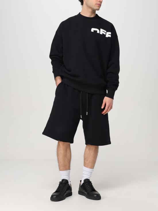 25FW 오프화이트 긴팔 티셔츠 OMBB085S25FLE003 1001 White - OFF WHITE