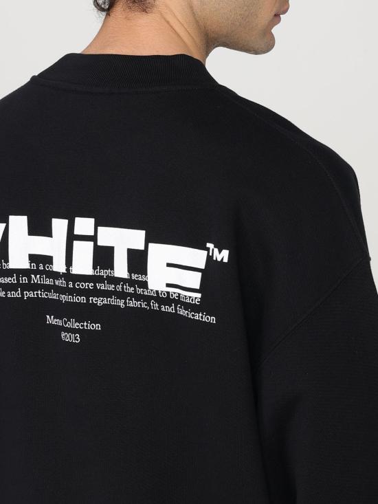 25FW 오프화이트 긴팔 티셔츠 OMBB085S25FLE003 1001 White - OFF WHITE