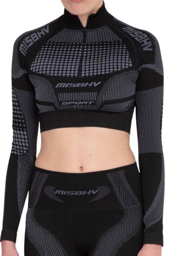  미스비헤이브 긴팔 티셔츠 231W521 MUTED BLACK Black - MISBHV