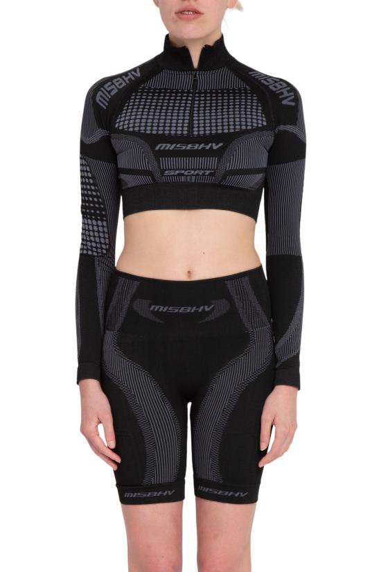  미스비헤이브 긴팔 티셔츠 231W521 MUTED BLACK Black