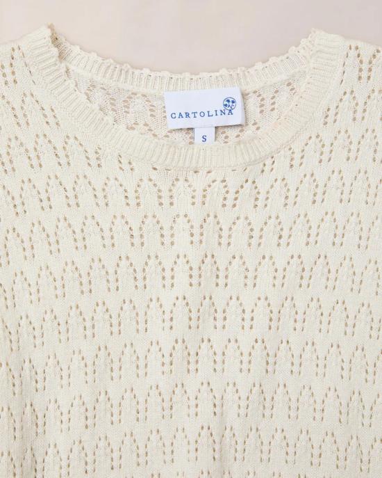  Cartolina 반팔 티셔츠 카톨리나 알레시아  아이보리 - OTHER BRANDS