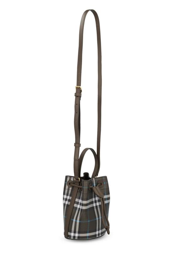 25SS 버버리 미니 체크 드로스트링 버킷백 8108303 DOM - BURBERRY