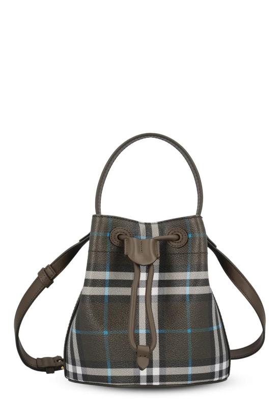 25SS 버버리 미니 체크 드로스트링 버킷백 8108303 DOM