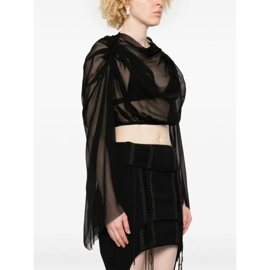 25SS 릭 오웬스 블라우스 RO01E7264 S 09 BLACK - RICK OWENS