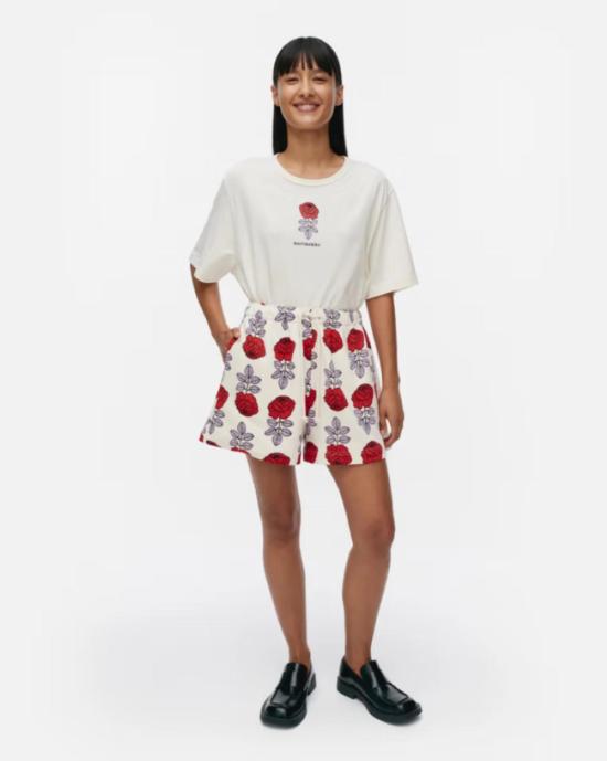  마리메꼬 숏팬츠 Marimekko Miksaus Piirto Unikko 반바지 멀티 - MARIMEKKO