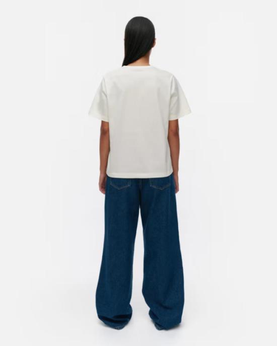  마리메꼬 반팔 티셔츠 Marimekko Jakso Piirto Unikko Kioski 티셔츠 청록색 - MARIMEKKO