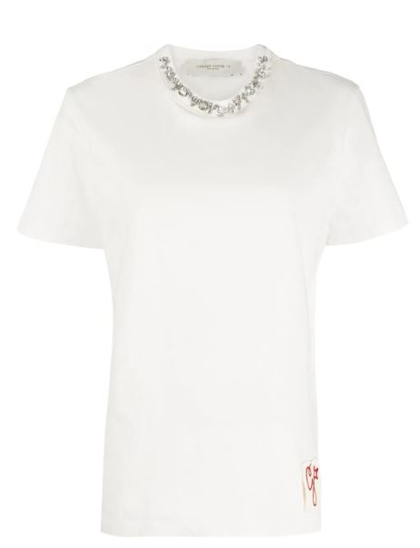 25SS 골든구스 반팔 티셔츠 GWP01220P00067310363 WHITE DOM