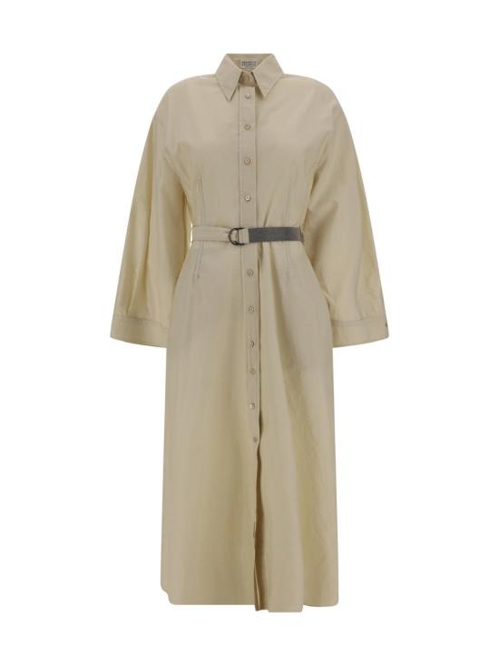 25SS 브루넬로 쿠치넬리 미디 원피스 M0F79AHB46 C2869 Beige