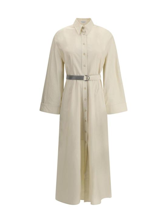 25SS 브루넬로 쿠치넬리 미디 원피스 M0F79AHB46 C2869 Beige - BRUNELLO CUCINELLI