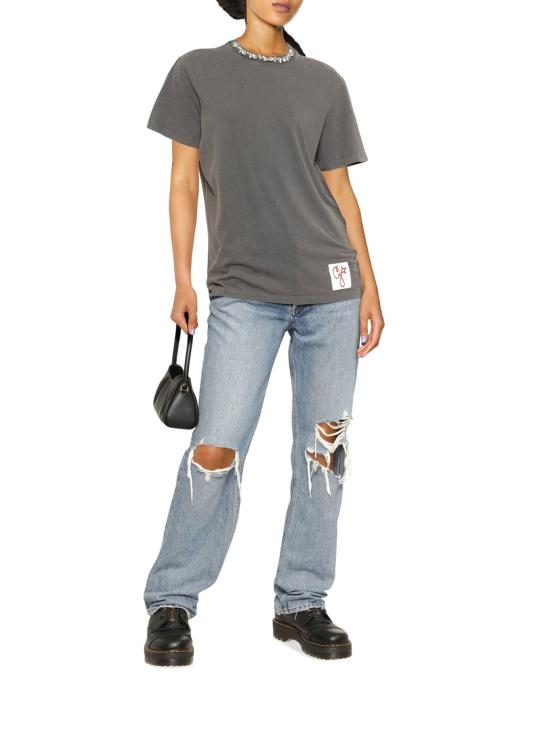 25SS 골든구스 반팔 티셔츠 GWP01220P00067060318 ANTHRACITE GREY DOM - GOLDEN GOOSE