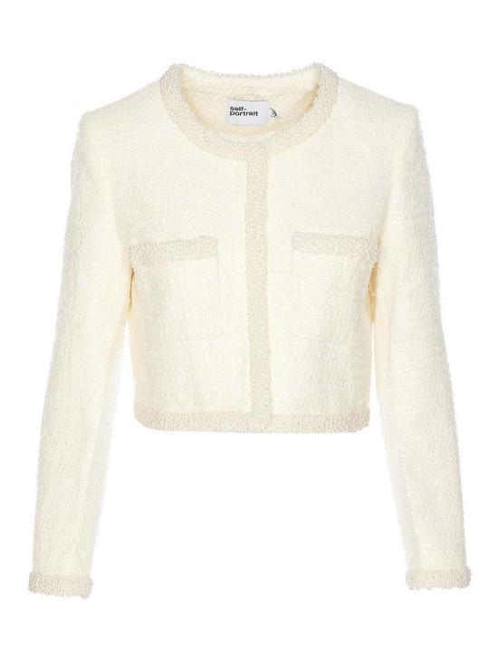 25SS 셀프 포트레이트 부클 펄 트리밍 자켓 RS25164JCREAM DOM