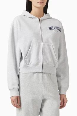  스포티앤리치 후드 티셔츠 ST068514001GY03 HEATHER GRAY NAVY DOM