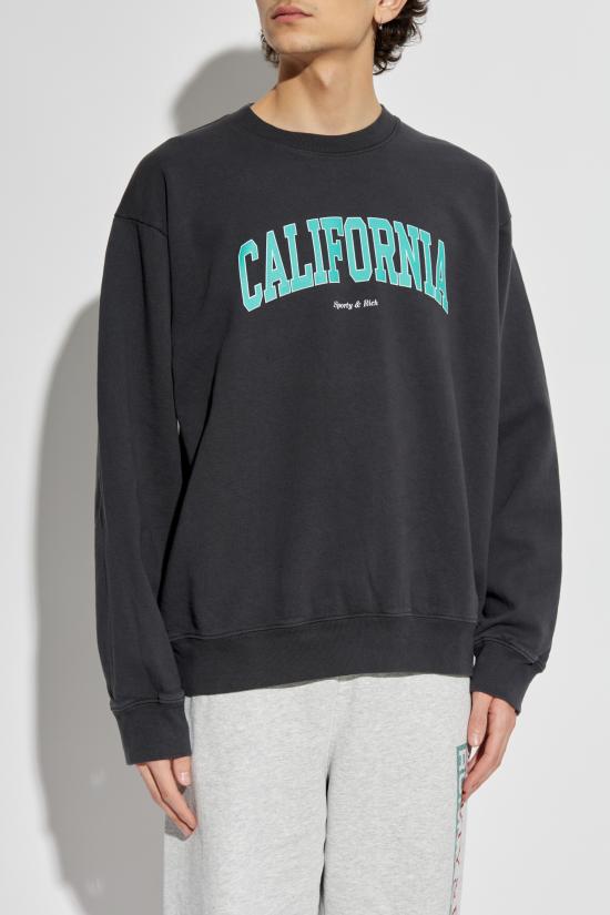  스포티앤리치 긴팔 티셔츠 ST071514501BA02 FADED BLACK SPRING GREEN WHITE DOM - SPORTY & RICH