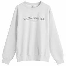  스포티앤리치 긴팔 티셔츠 ST071506043GY03 HEATHER GRAY NAVY DOM