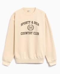  스포티앤리치 긴팔 티셔츠 ST071511218CR01 CREAM CHOCOLATE DOM