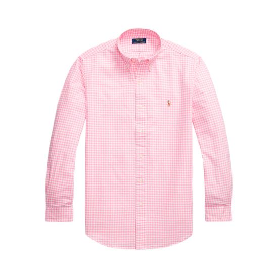 25SS 폴로 랄프로렌 긴팔 셔츠 710906612001 PINK WHITE DOM