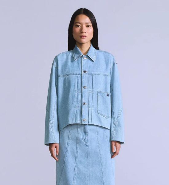  리바이스 데님 자켓 Levi's Blue Tab Lined Seamed Trucker Jacket 블루 라디언트 워시 - LEVI'S