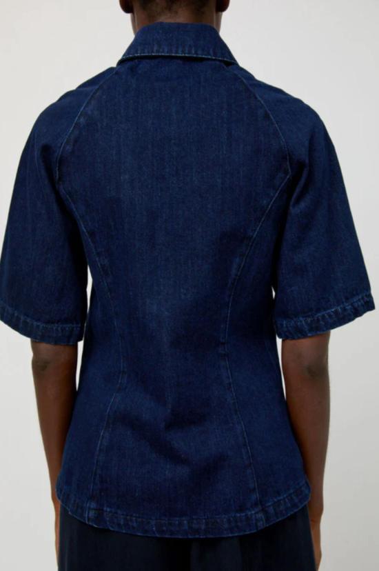  넘버 식스 블라우스 No.6 멤피스 데님 탑 인디고 - NO.6