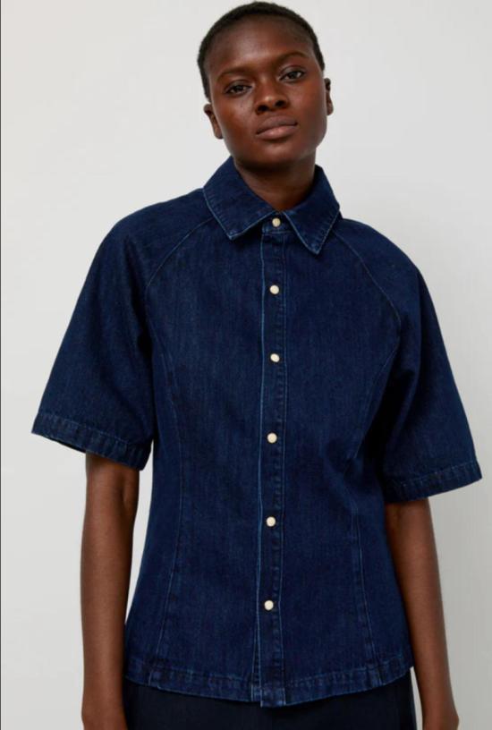  넘버 식스 블라우스 No.6 멤피스 데님 탑 인디고