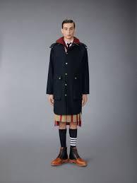  톰브라운 코트 MOT089AF0500415 NAVY DOM